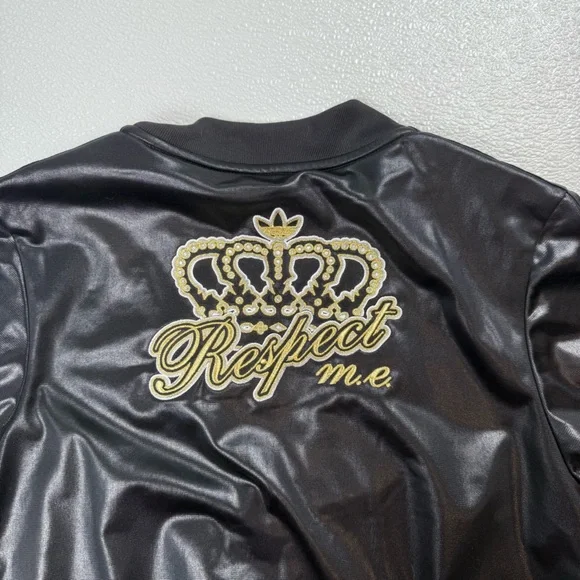 Adidas Respect M.E. by Missy Elliott Faux Leather Track Jacket